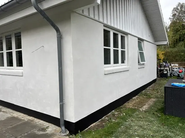 Kystnær Nordsjællandsk facade med moderne pudslag